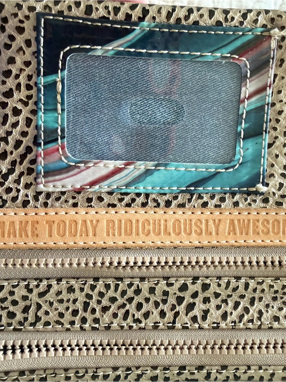 Consuela Wesley Uptown Pebbled Texture Leather Crossbody Wallet Magnetic Closure - Picture 11 of 15